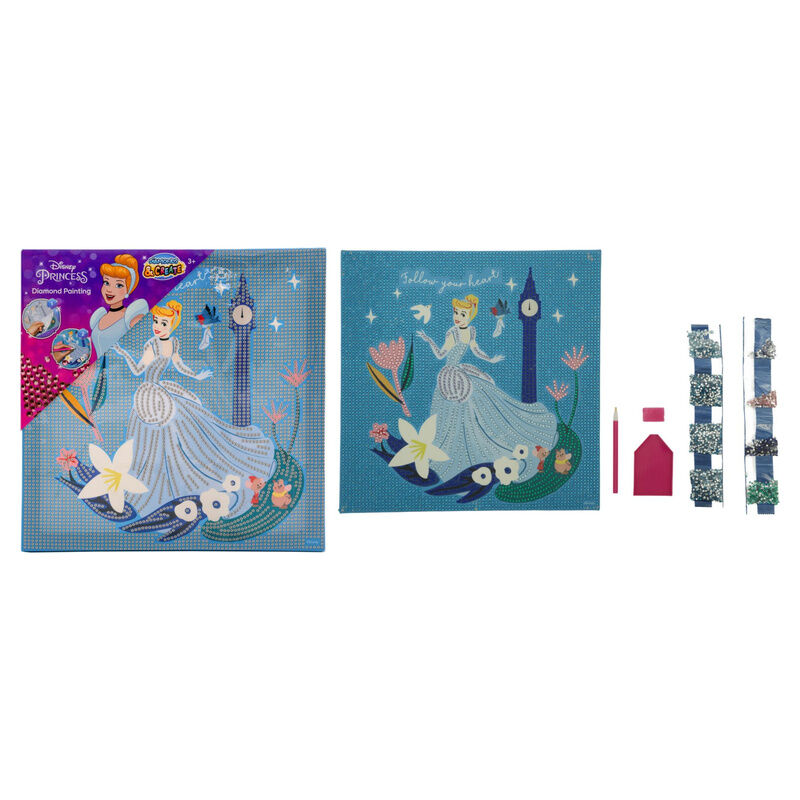 Pinta con diamantes La Cenicienta Disney