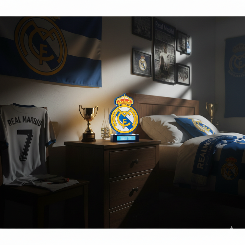 Lampara Despertador 3D Real Madrid