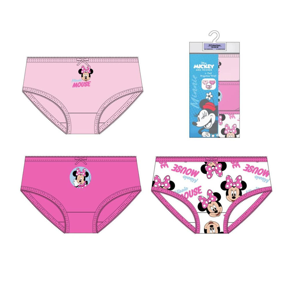 Set 3 braguitas Minnie Disney