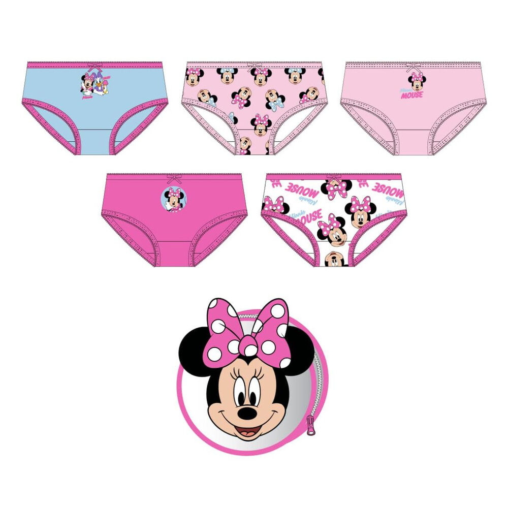 Set 5 braguitas Minnie Disney