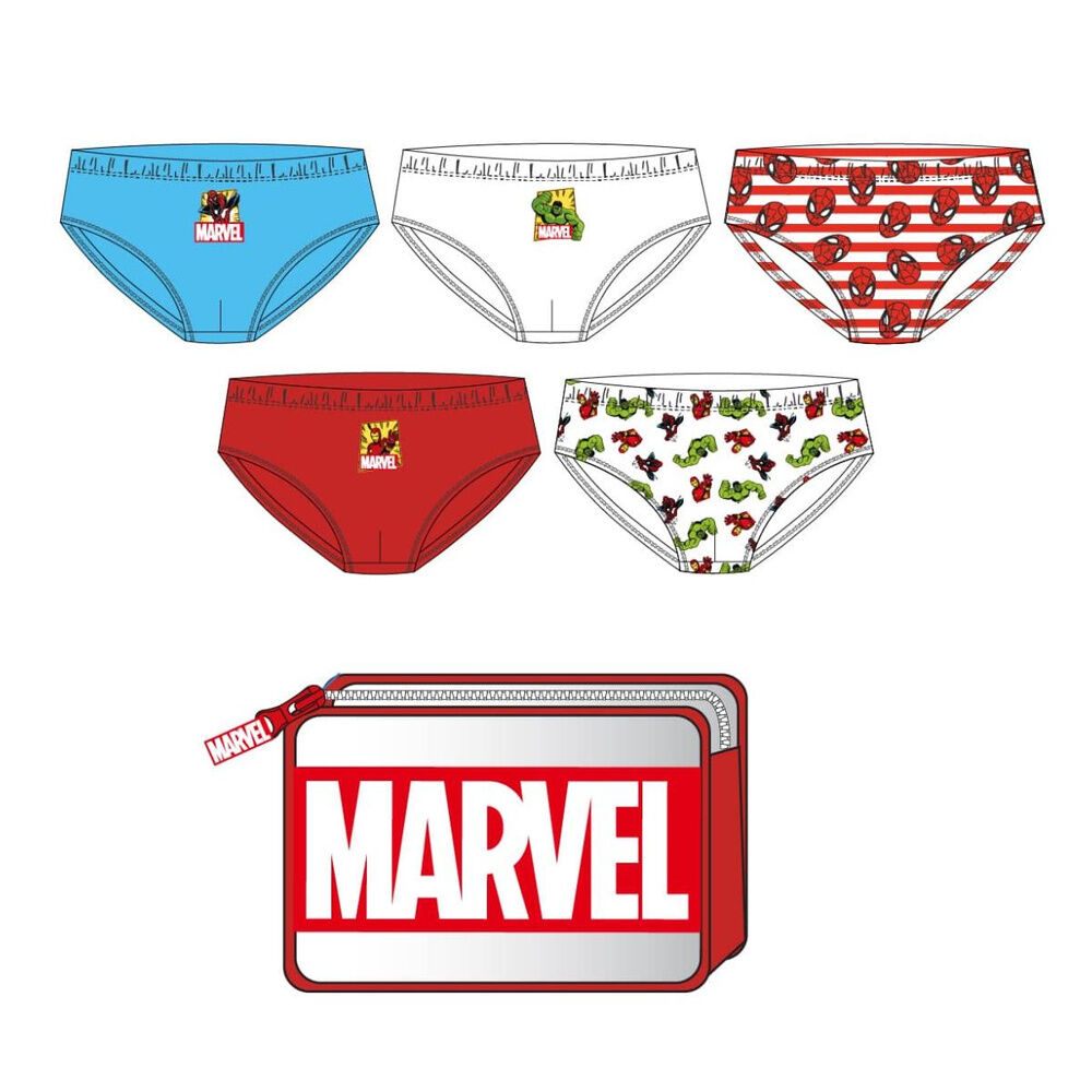 Set 5 calzoncillos Marvel