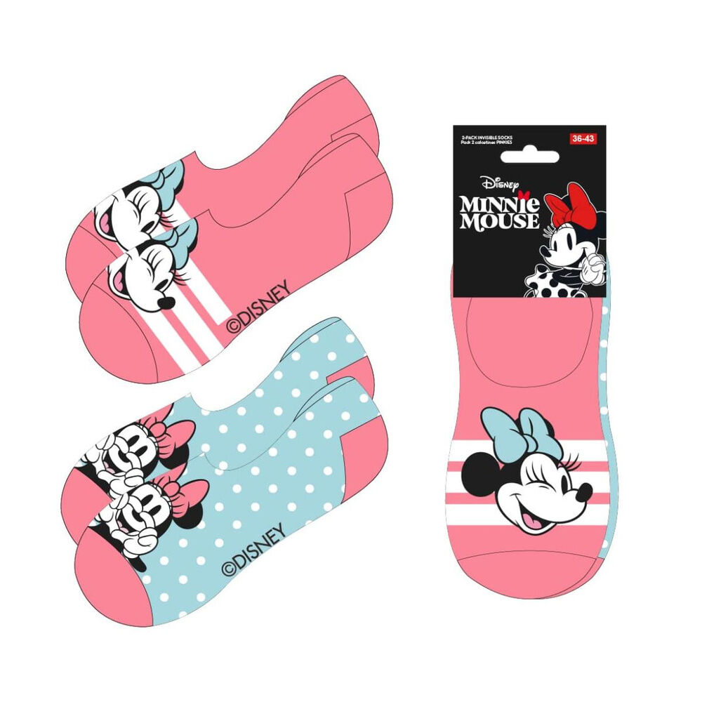 Set 2 pares calcetines Minnie Disney adulto