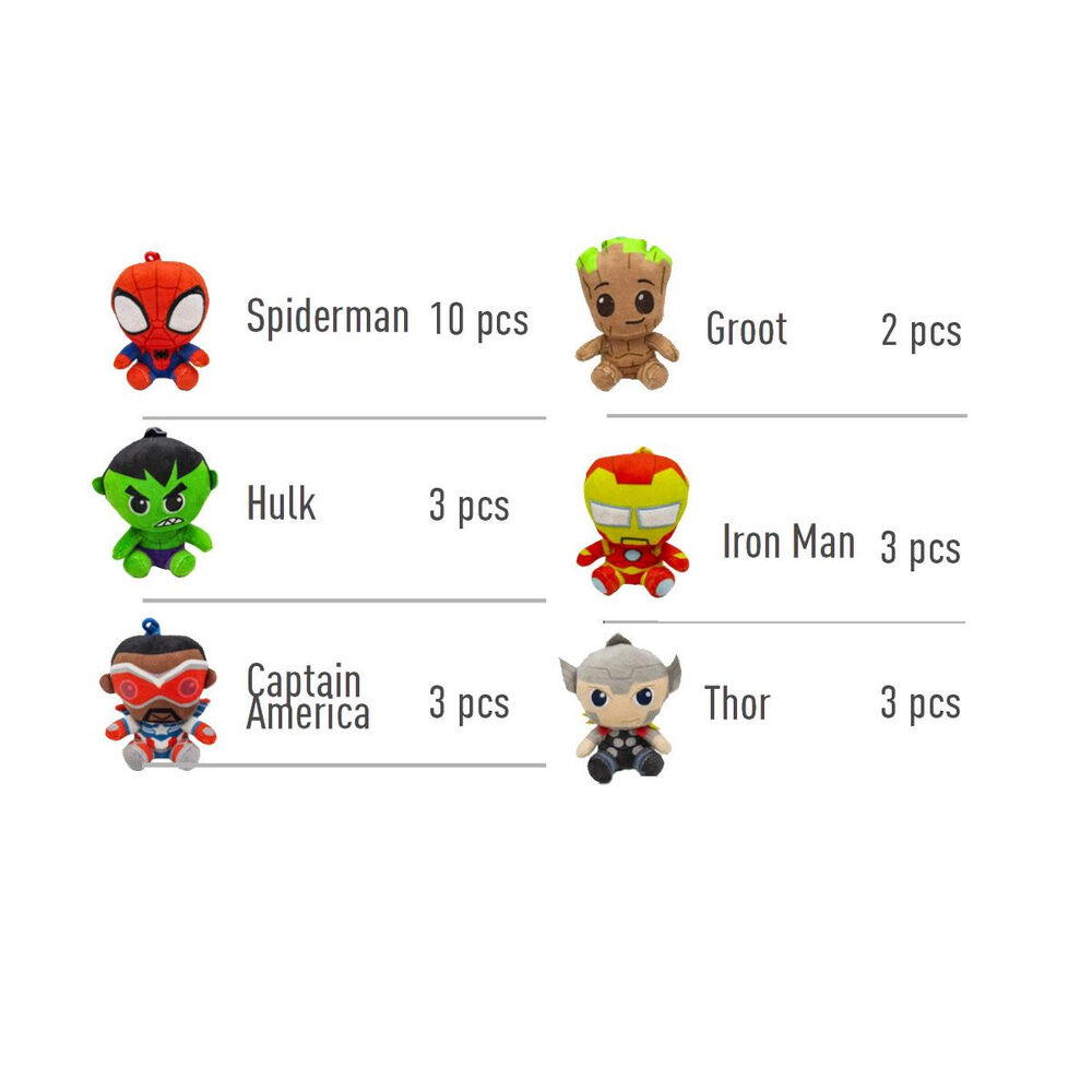 Llavero peluche Marvel surtido