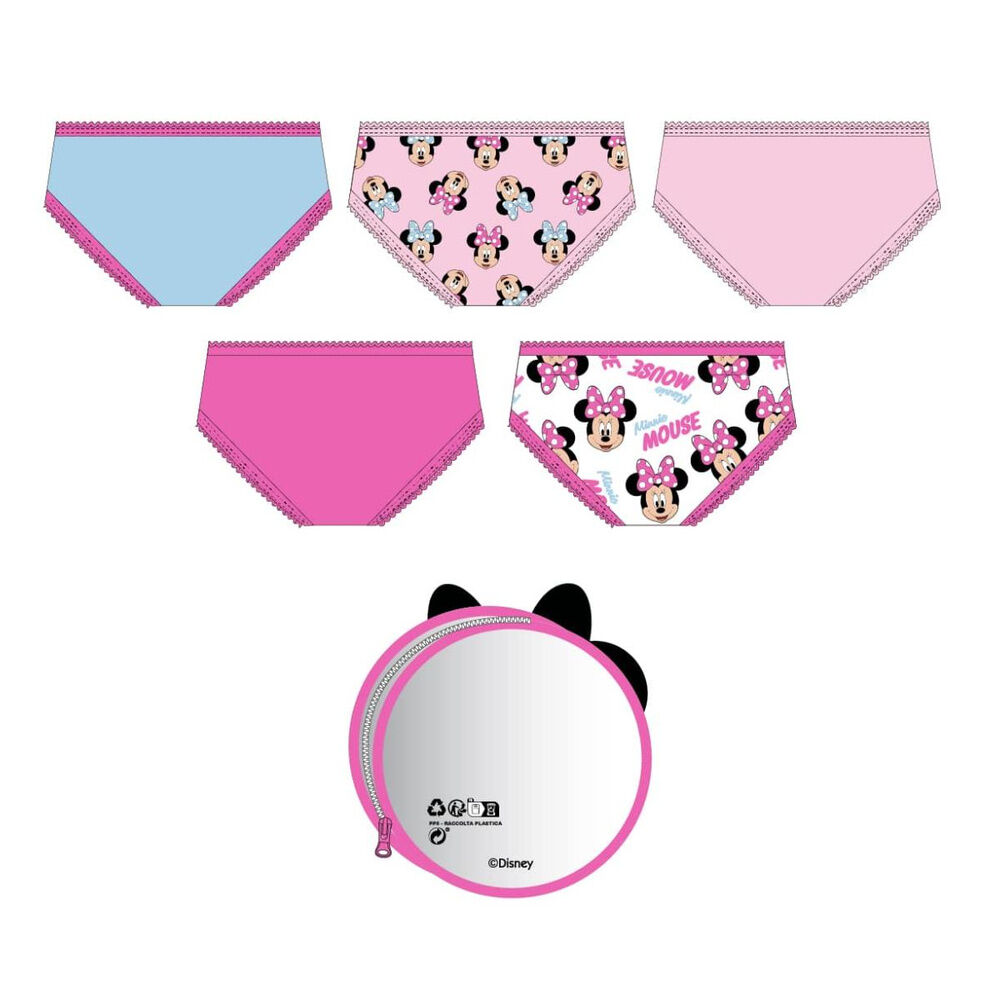 Set 5 braguitas Minnie Disney