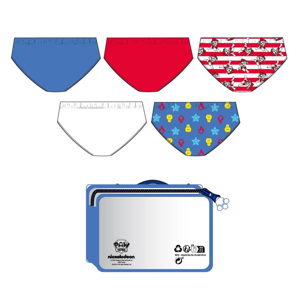 Set 5 calzoncillos Patrulla Canina Paw Patrol