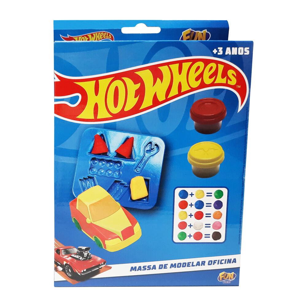 Taller Mecanico set 6 botes Plastilina Hot Wheels