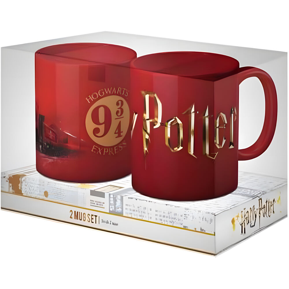 Set tazas logo Hogwarts Harry Potter