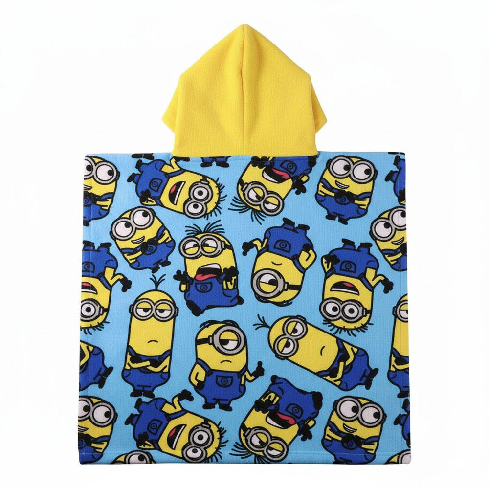 Poncho toalla Minions microfibra