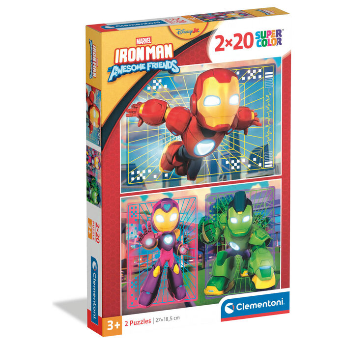 Puzzle Iron Man y Su Superequipo Marvel 2x20pzs