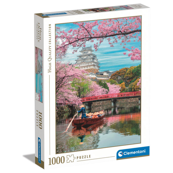 Puzzle El castillo de Himeji en Primavera 1000pzs