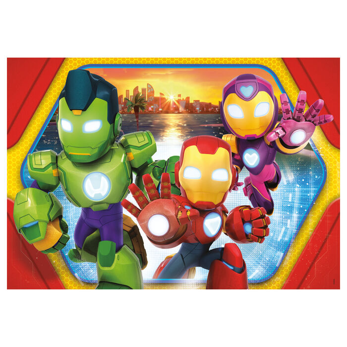 Puzzle Maxi Iron Man y Su Superequipo Marvel 24pzs