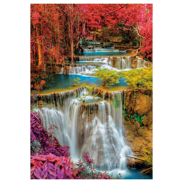 Puzzle Coloridas Cataratas Tailandesas 1000pzs