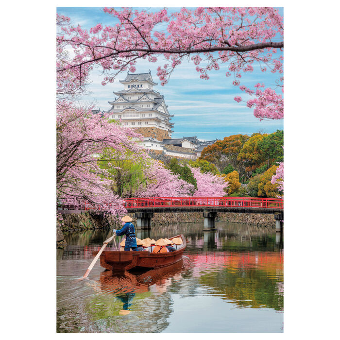 Puzzle El castillo de Himeji en Primavera 1000pzs