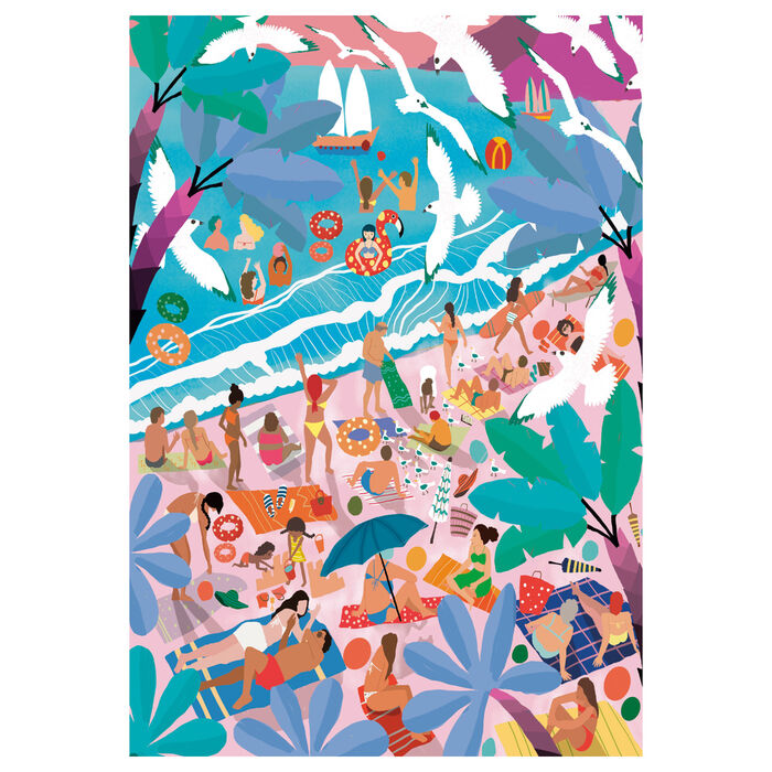 Puzzle Domingo en la Playa 1000pzs