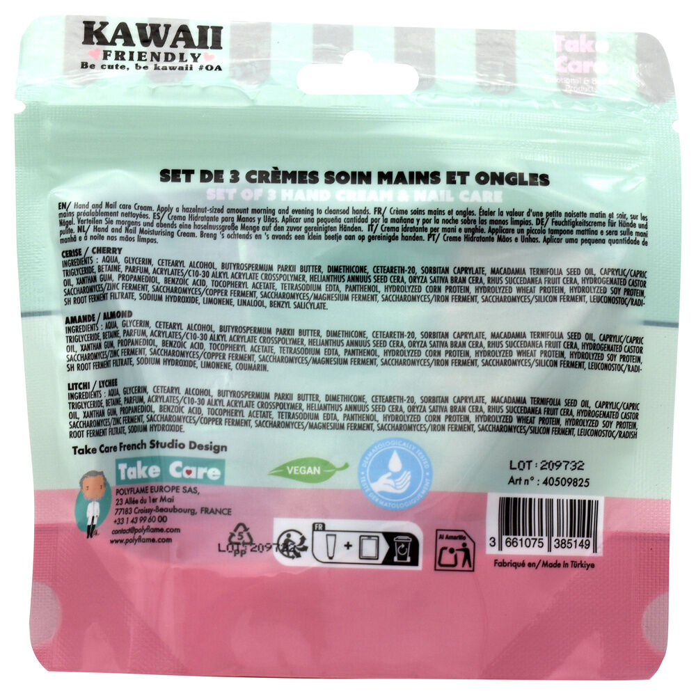 Set 3 Crema manos Kawaii 20ml
