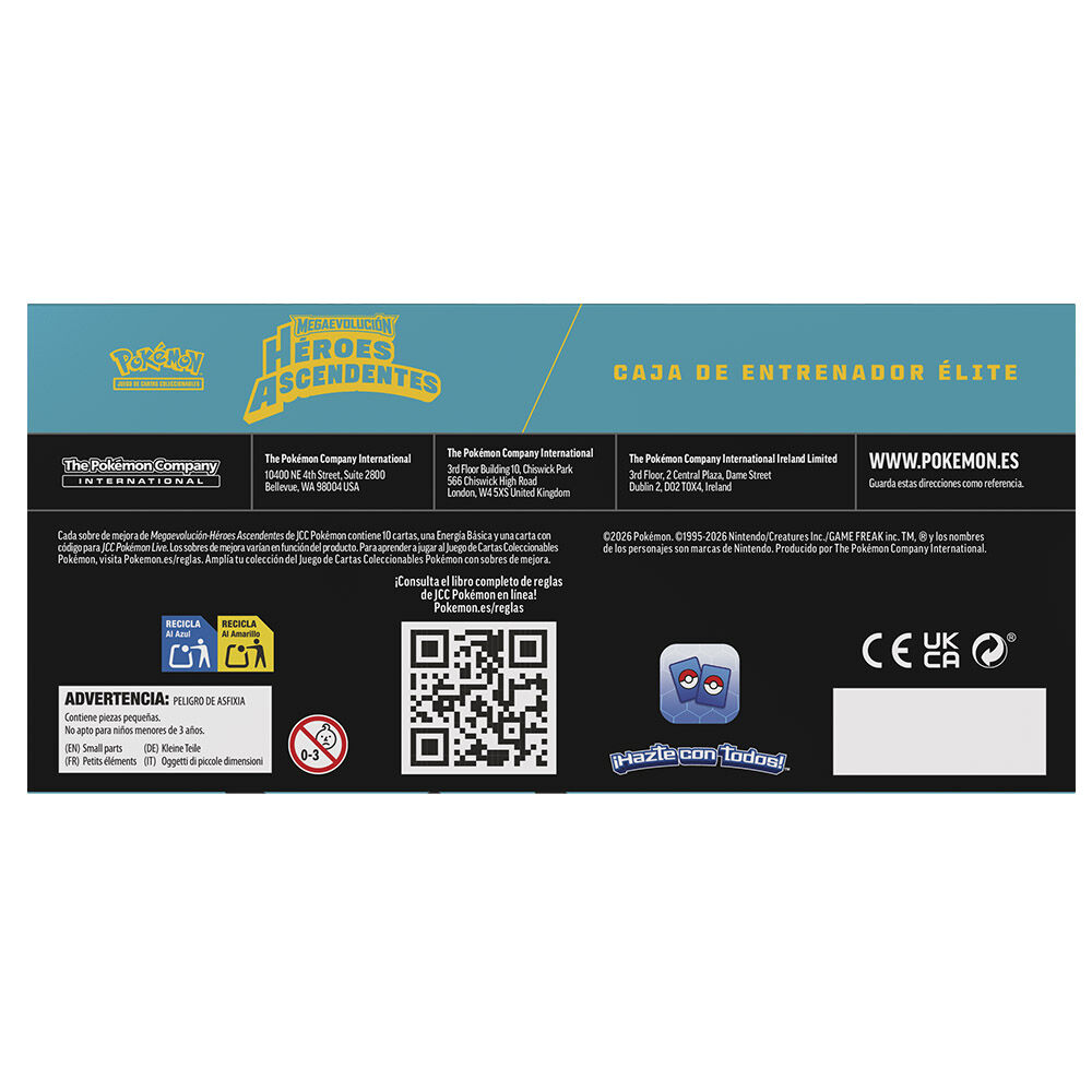 Estuche Entrenador Elite cartas Heroes Ascendentes Pokemon español