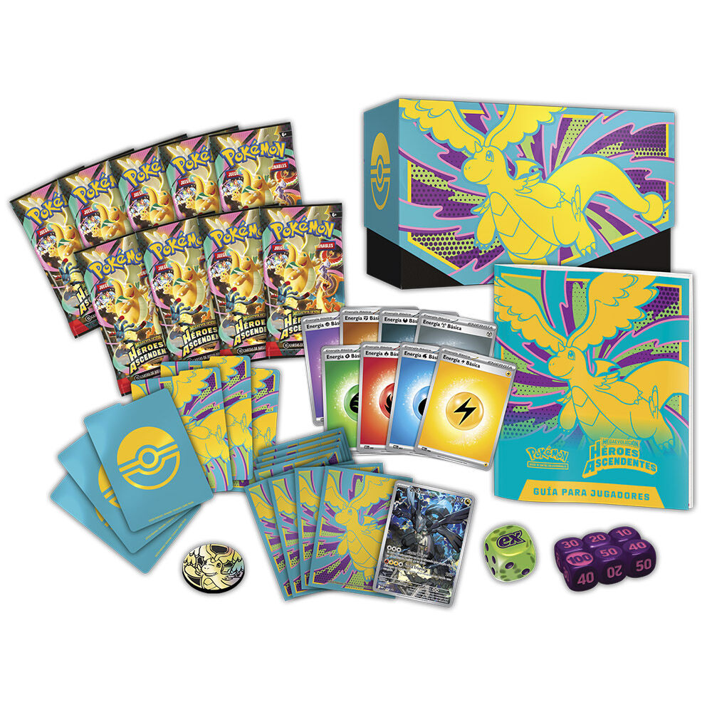 Estuche Entrenador Elite cartas Heroes Ascendentes Pokemon español