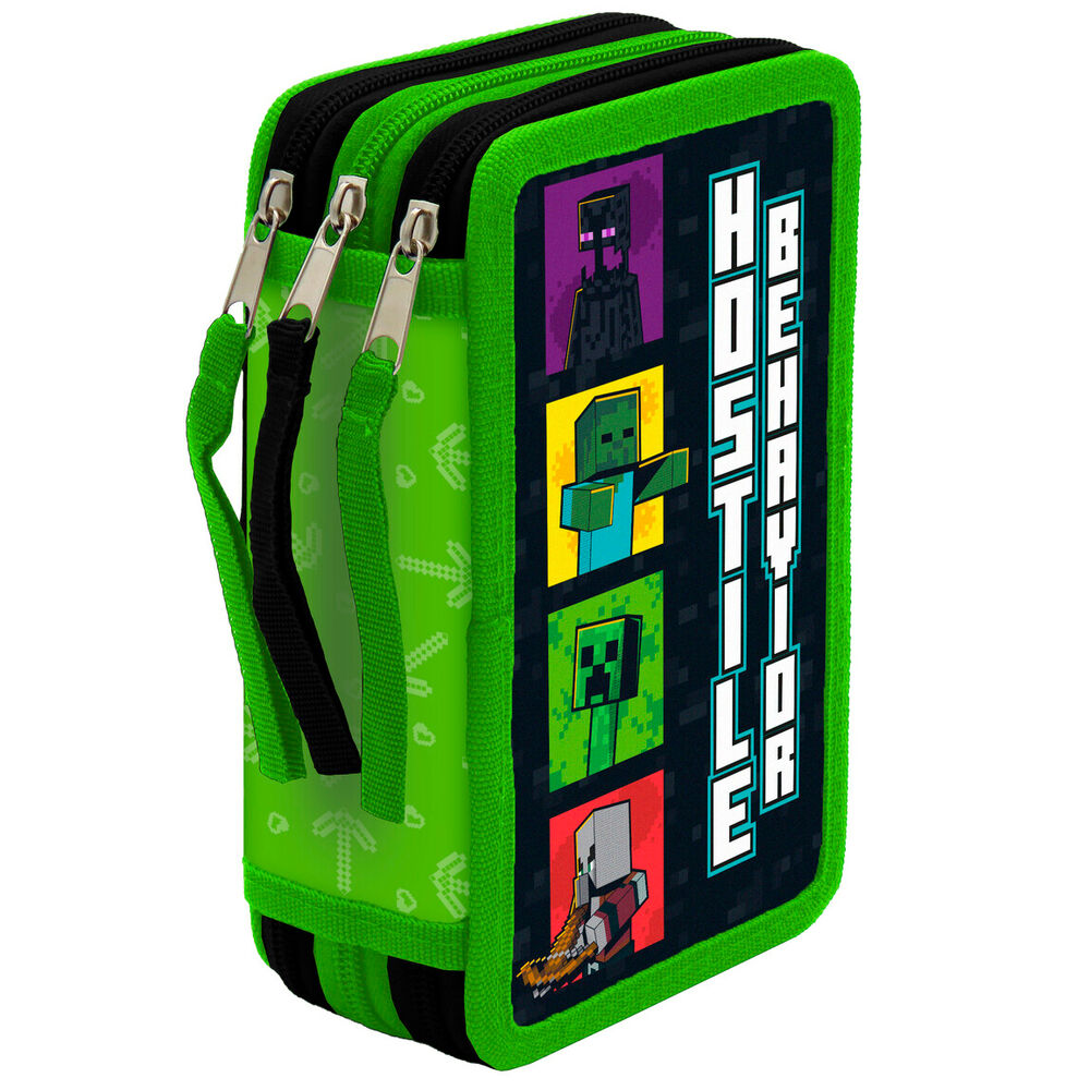 Plumier Minecraft triple 39pzs