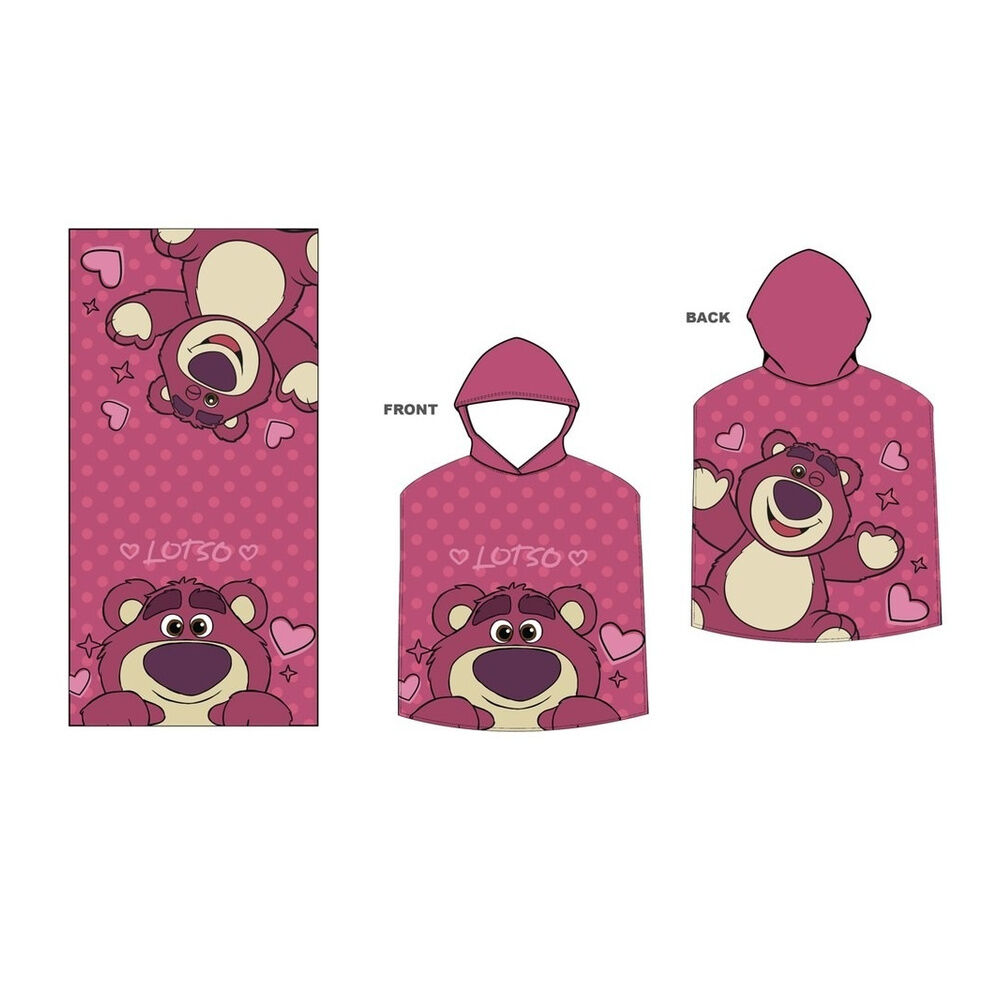 Poncho toalla Lotso Toy Story Disney Pixar microfibra