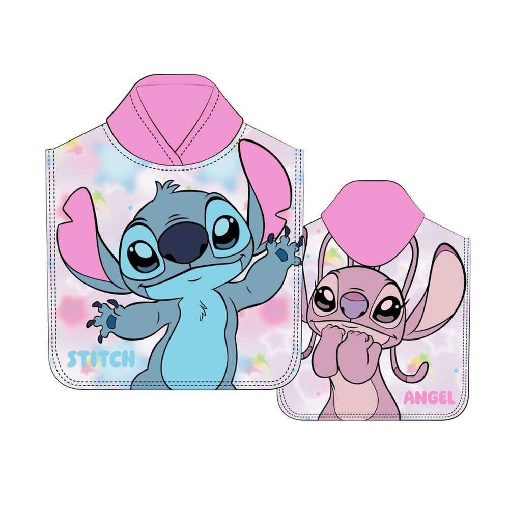 Poncho toalla Angel & Stitch Disney microfibra