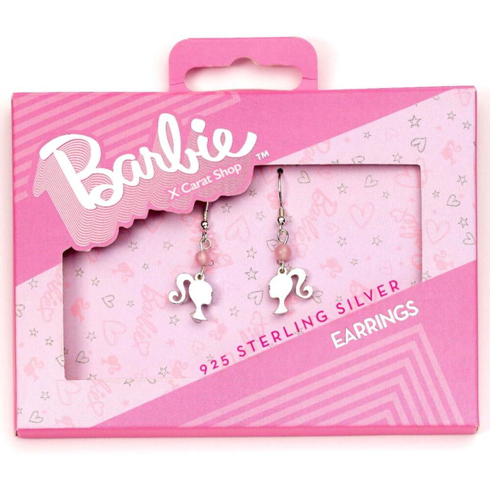 Pendientes Silhouette Barbie plata