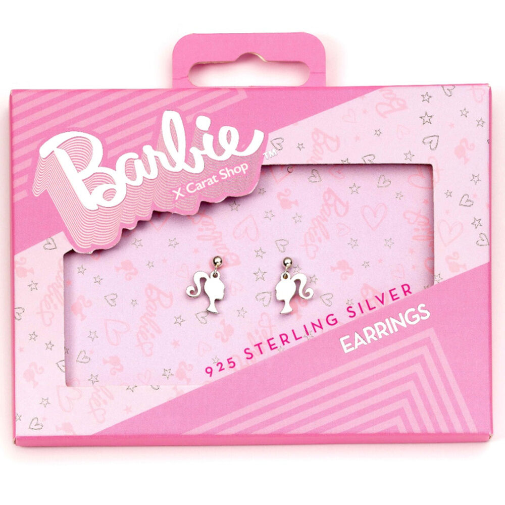 Pendientes Silhouette Barbie plata