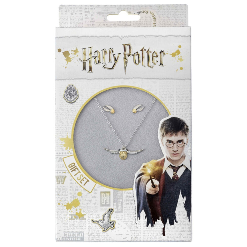 Set colgante + pendientes Golden Snitch Harry Potter