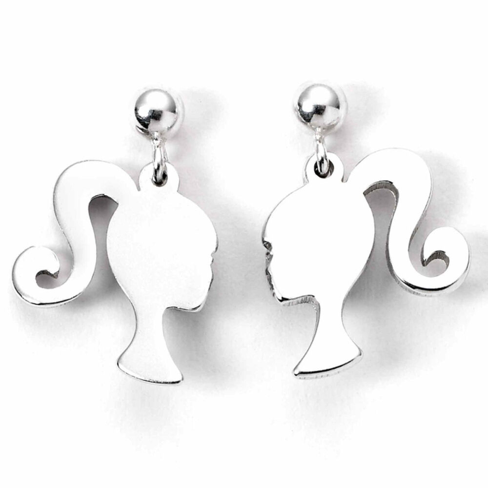Pendientes Silhouette Barbie plata