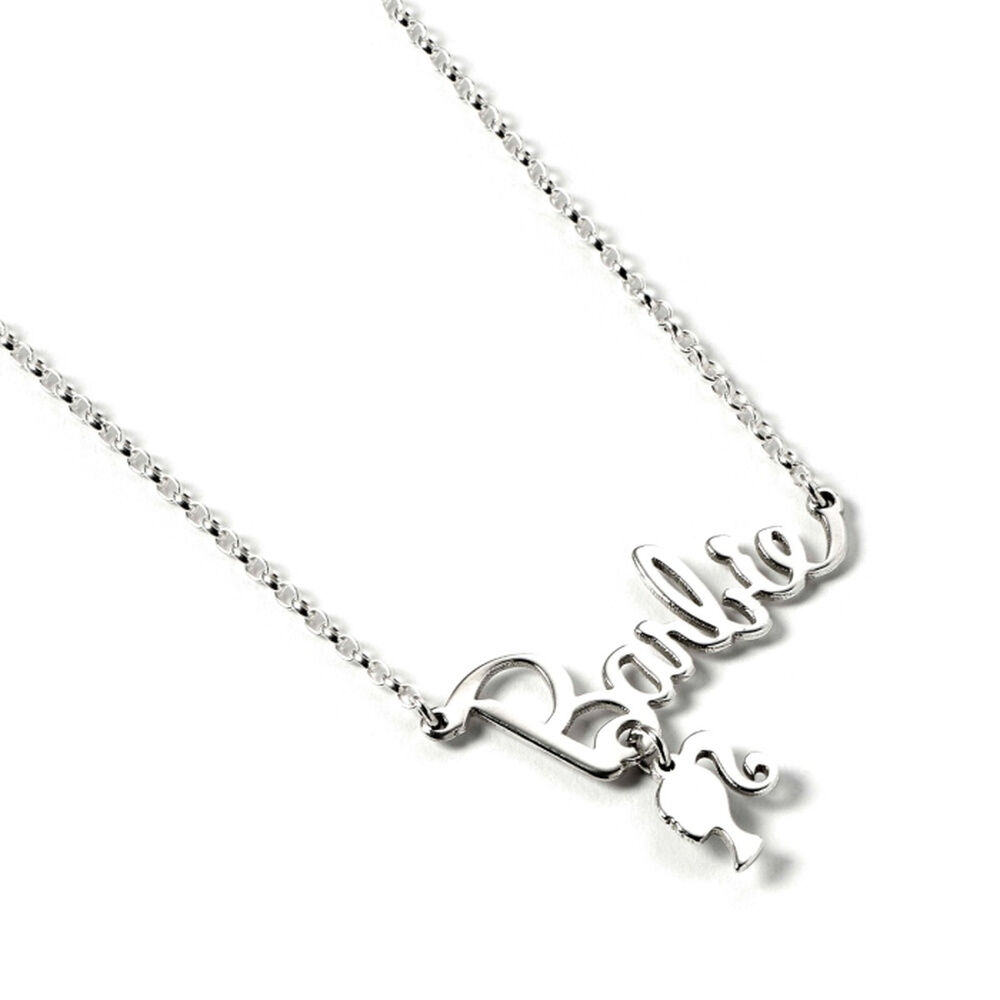 Colgante Nombre Logo Silhouette Barbie plata
