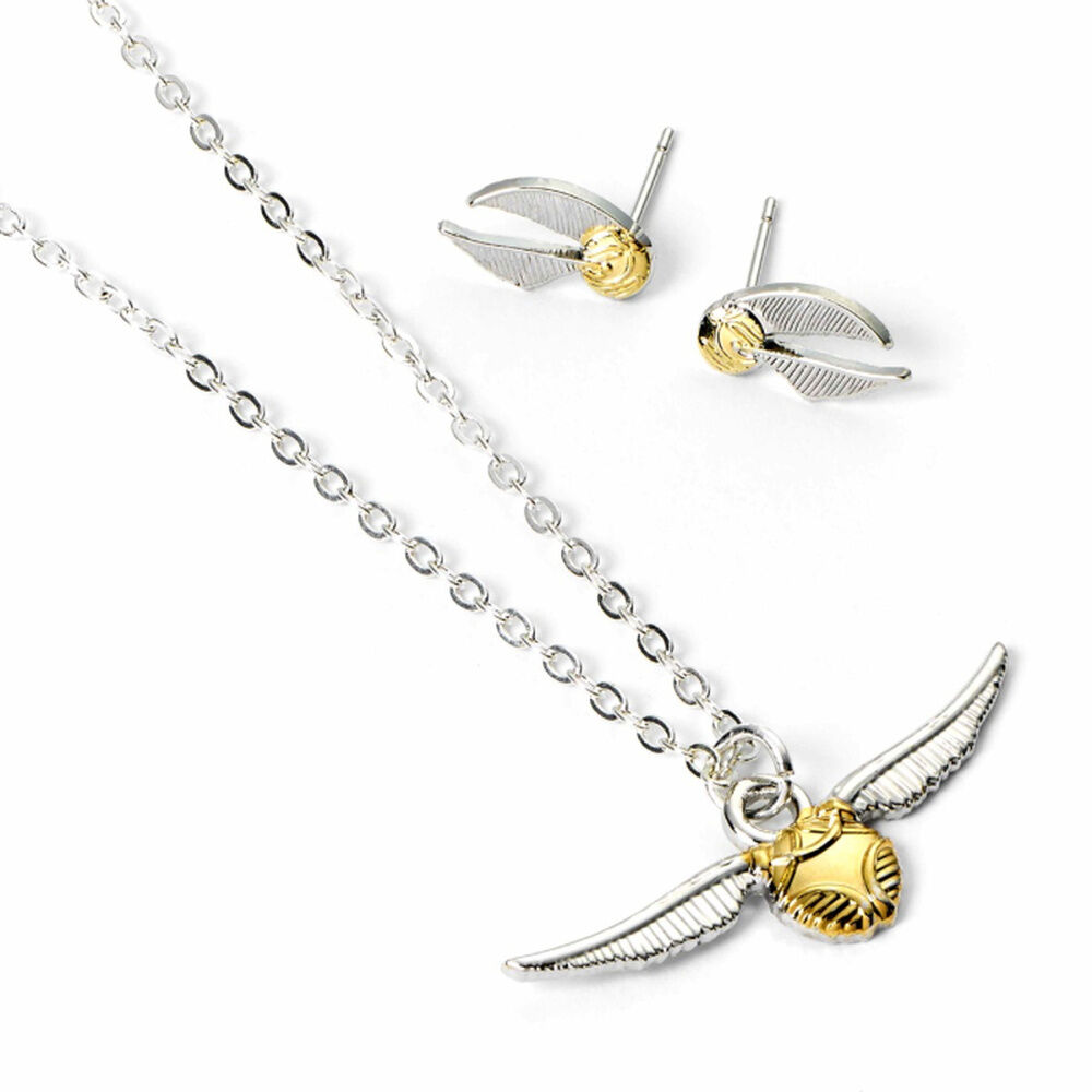 Set colgante + pendientes Golden Snitch Harry Potter