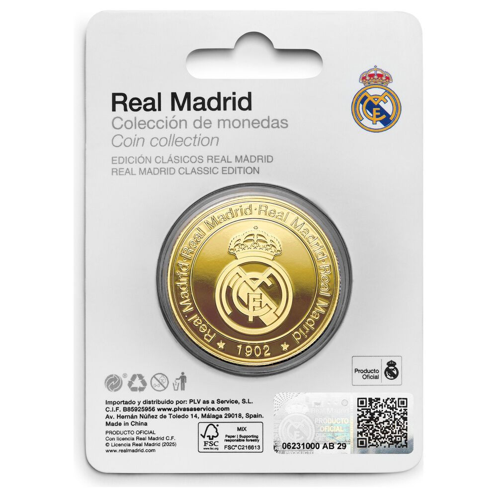 Moneda Bernabeu Dorada Real Madrid