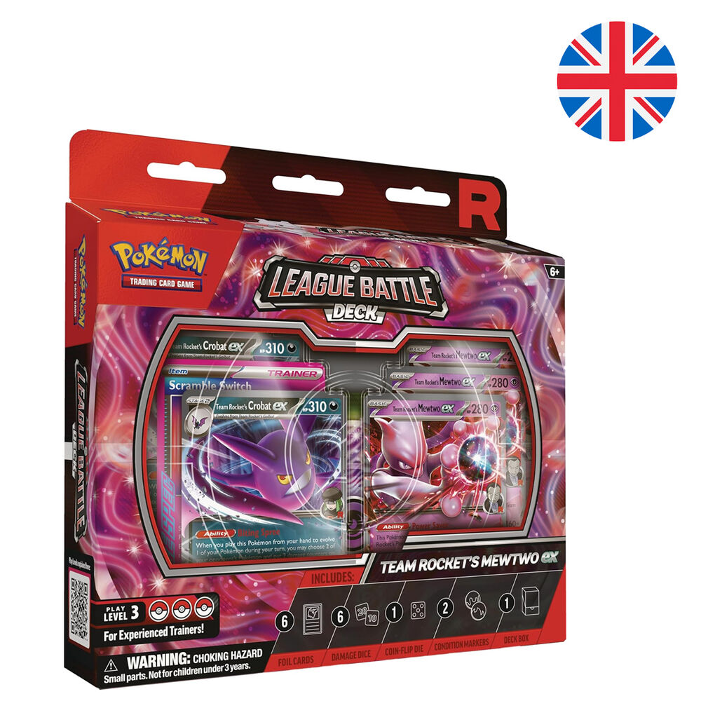 Blister cartas League Battle Deck Team Rockets Mewtwo Ex Pokemon ingles