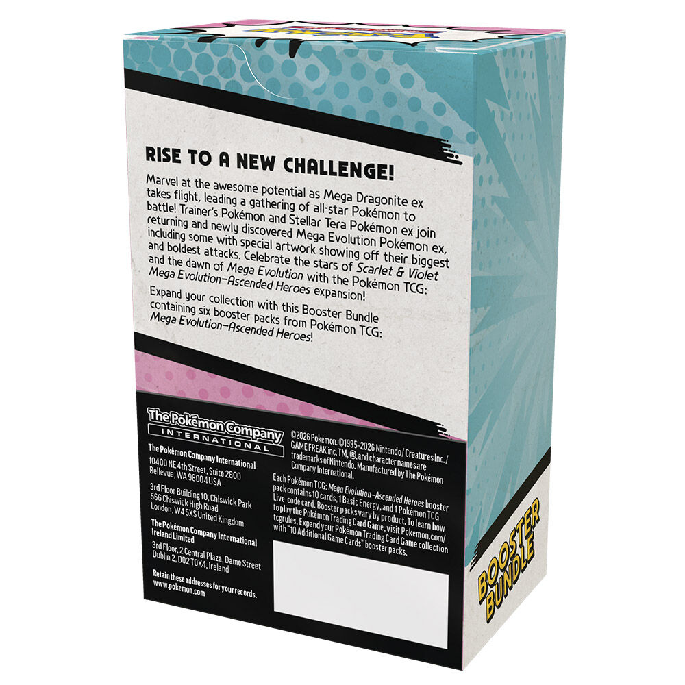 Juego de cartas Booster Bundle Heroes Ascendentes 2.5 Megaevolucion Pokemon ingles