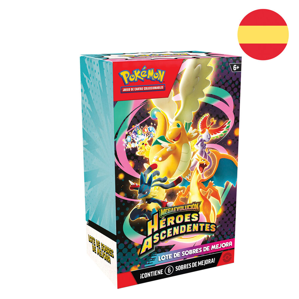Juego de cartas Booster Bundle Heroes Ascendentes 2.5 Megaevolucion Pokemon español