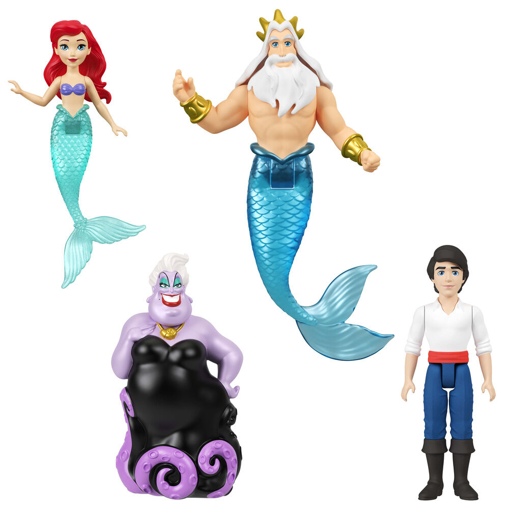 Blister 4 figuras La Sirenita Disney