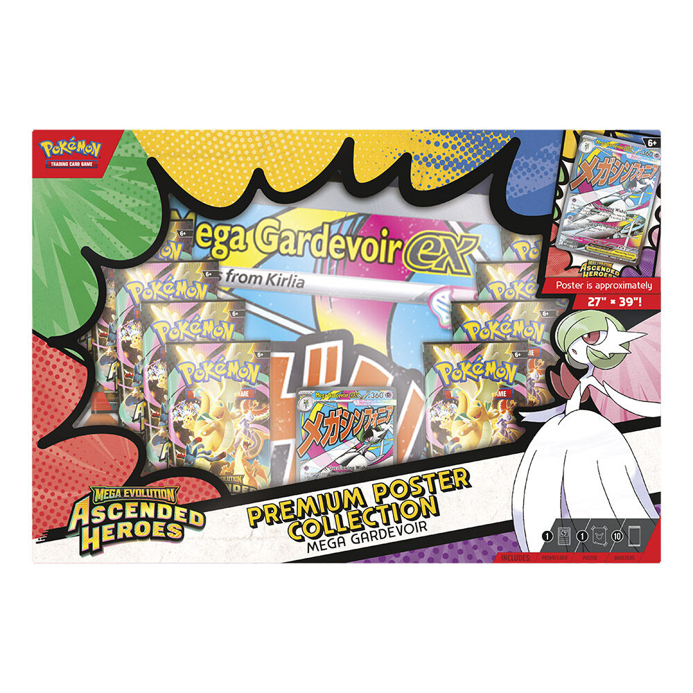 Blister cartas Premium Poster Collection Heroes Ascendentes Pokemon surtido ingles