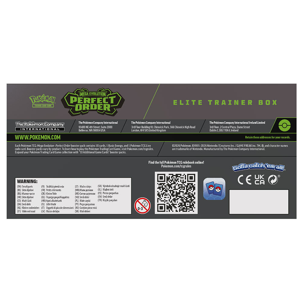 Estuche cartas Entrenador Elite Perfect Order Pokemon ingles