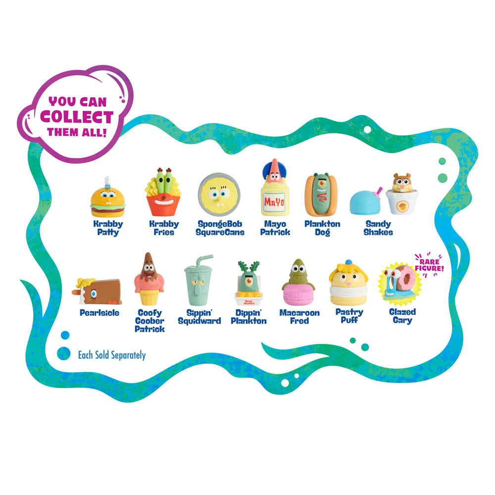 Figura sorpresa F.U.N. Food Squarepants Bob Esponja surtido