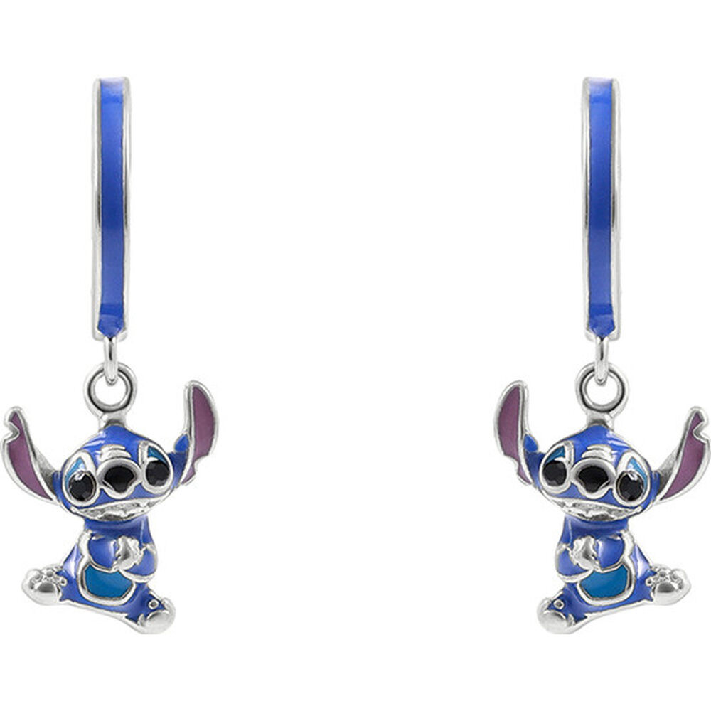 Pendientes Charm Stitch Disney plata
