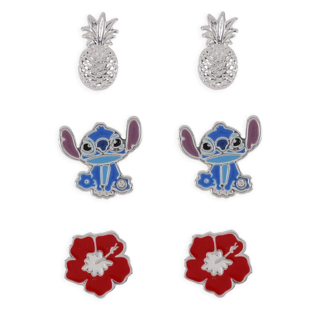 Set 3 pendientes Stitch Disney