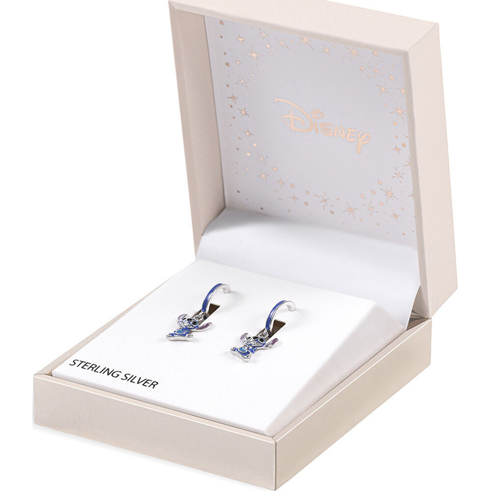 Pendientes Charm Stitch Disney plata