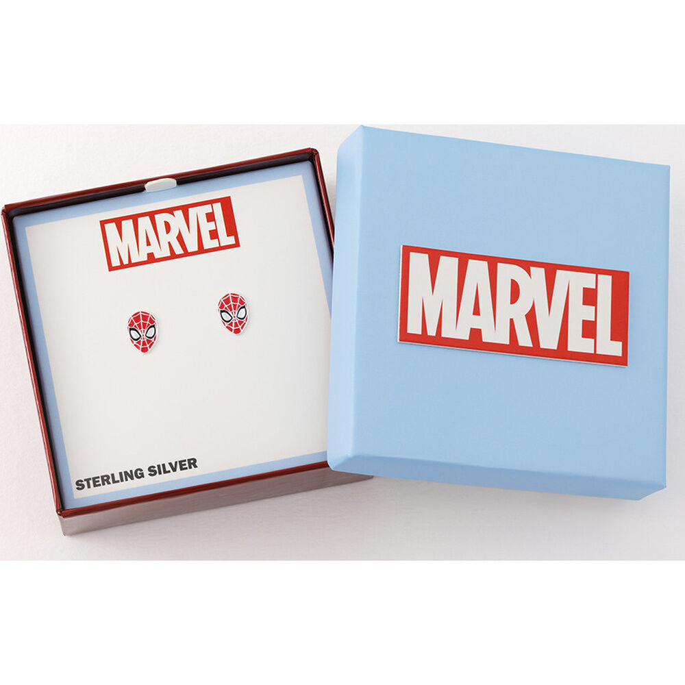Pendientes Spiderman Marvel plata