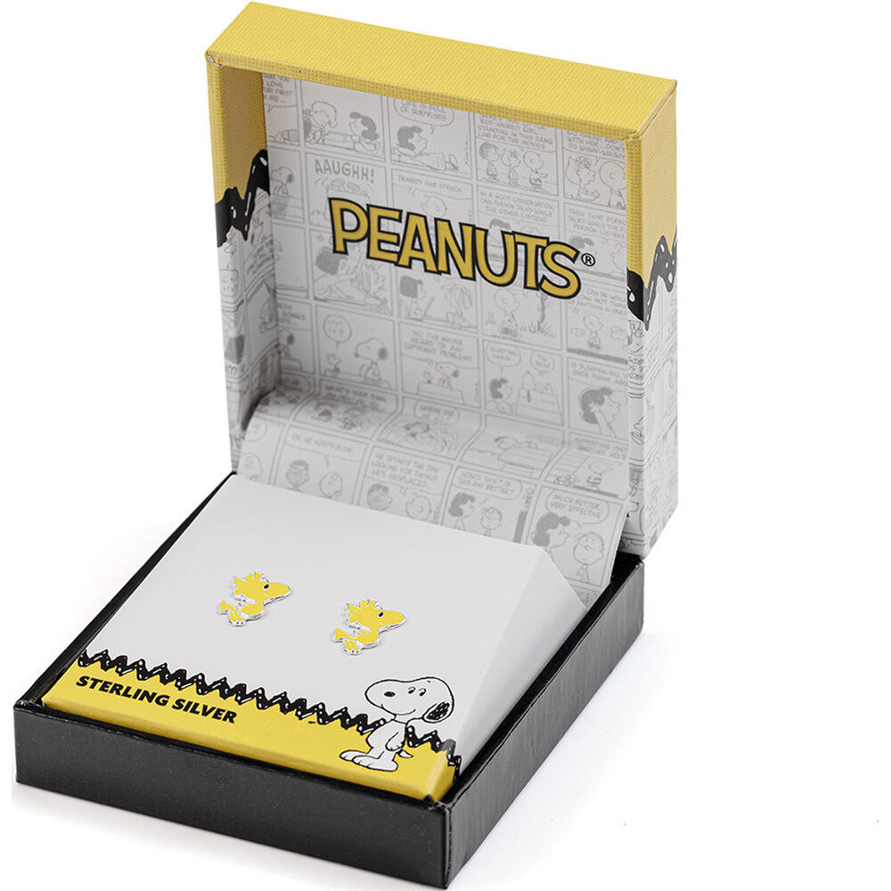 Pendientes Woodstock Snoopy Peanuts plata