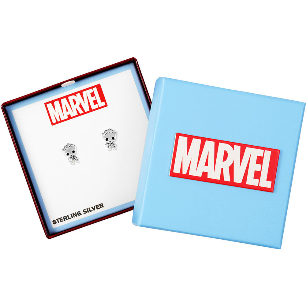 Pendientes Groot Guardianes de la Galaxia Marvel plata