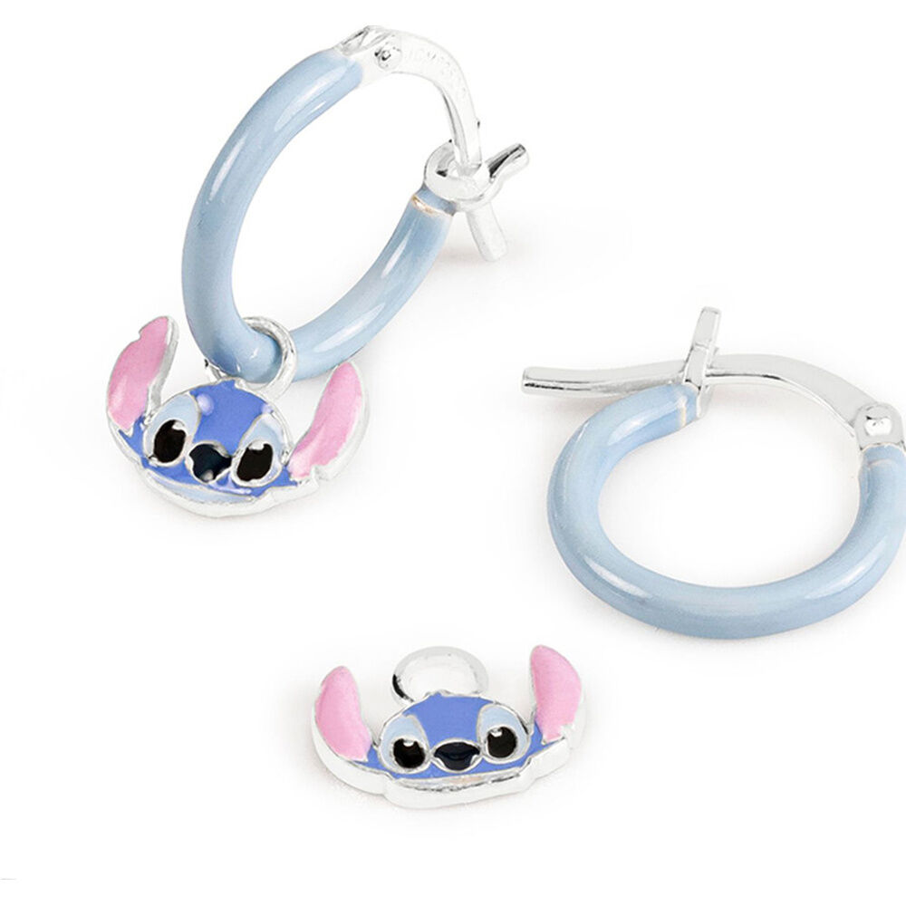 Pendientes Charm Stitch Disney plata