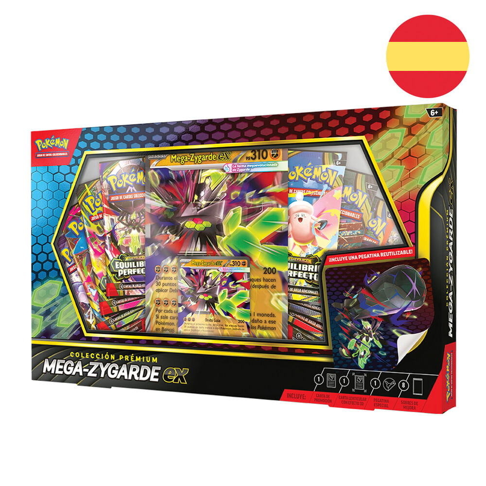 Blister juego cartas Premium Ex Mega-Zygarde Pokemon español