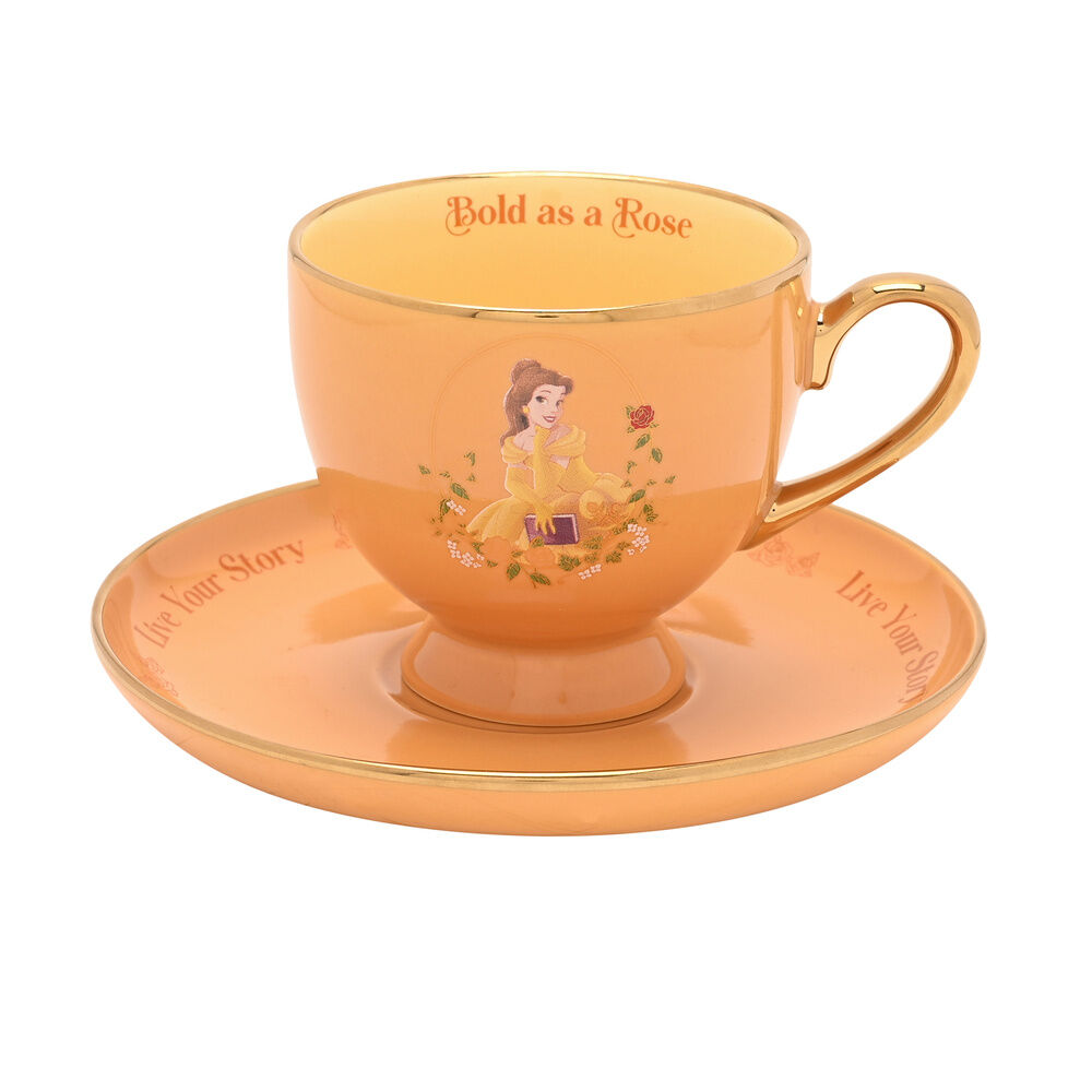 Taza te y platillo Bella Princesas Disney