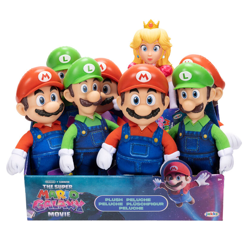 Muñeco peluche Super Mario Galaxy Movie Super Mario Bros 25cm surtido