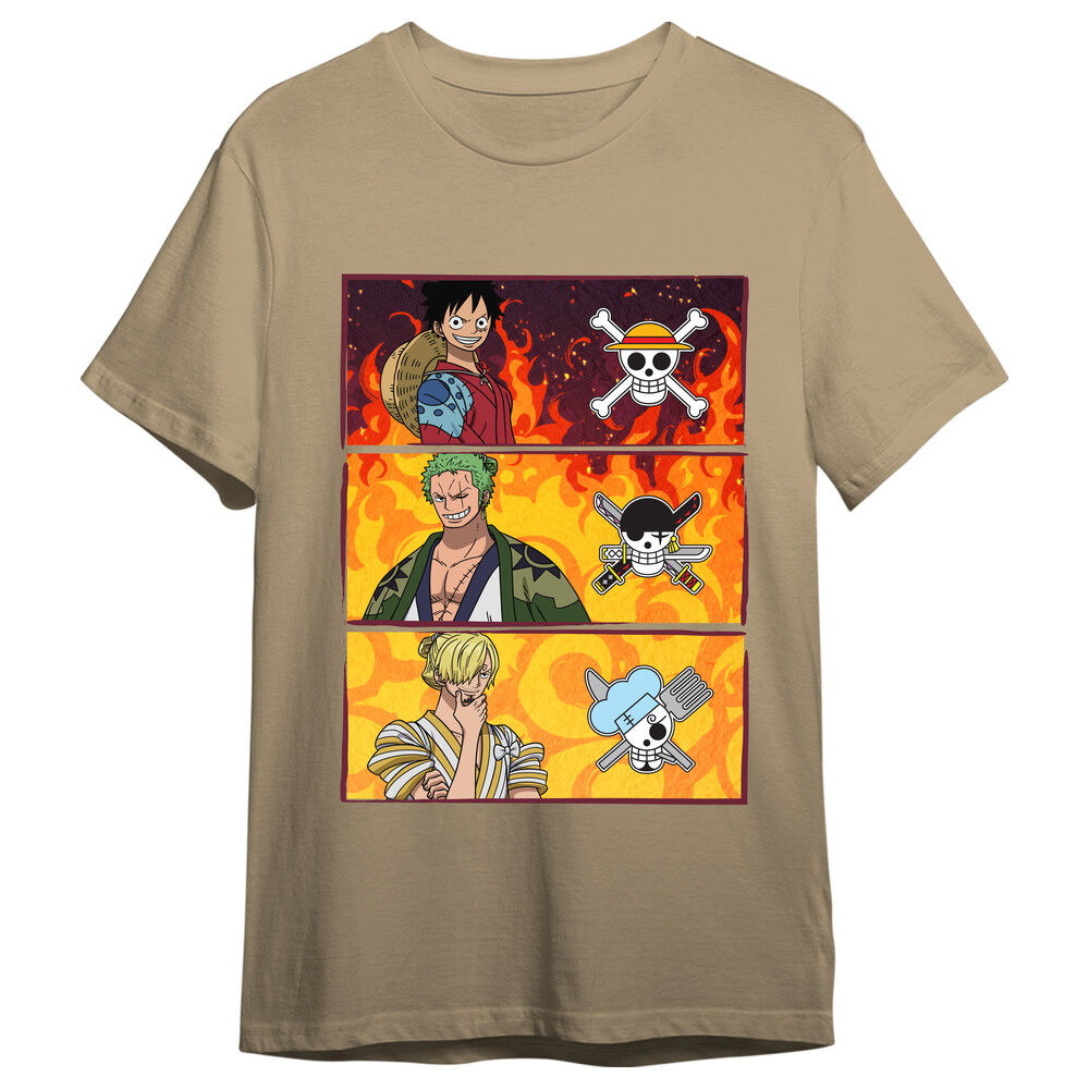 Camiseta Monkey D. Luffy, Roronoa Zoro & Sanji One Piece adulto