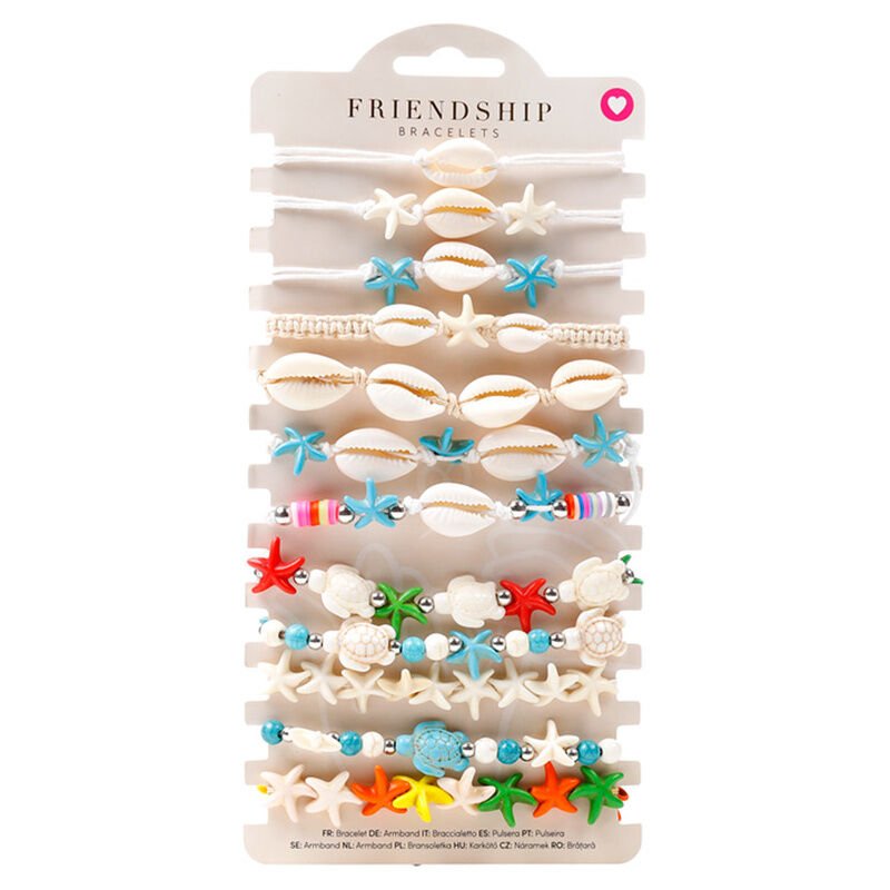 Pulsera Boho Conchas y Estrellas de Mar surtido